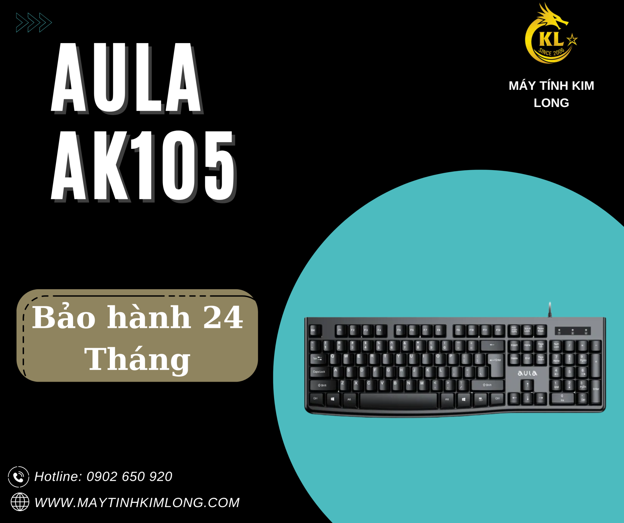 AULA AK105 BÀN PHÍM VĂN PHÒNG CÓ DÂY